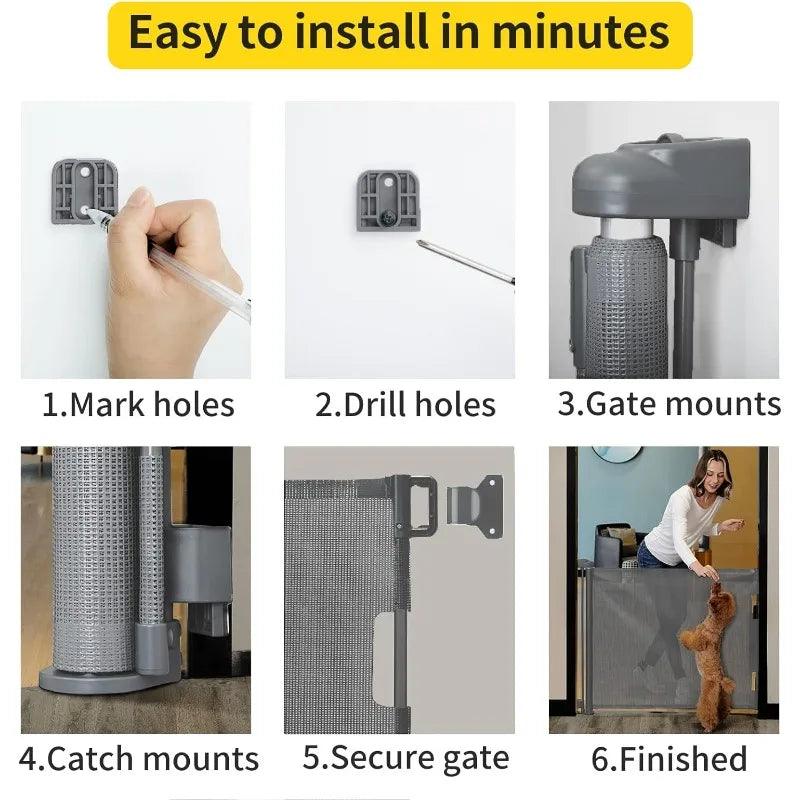 Retractable Mesh Gate - pawpallet