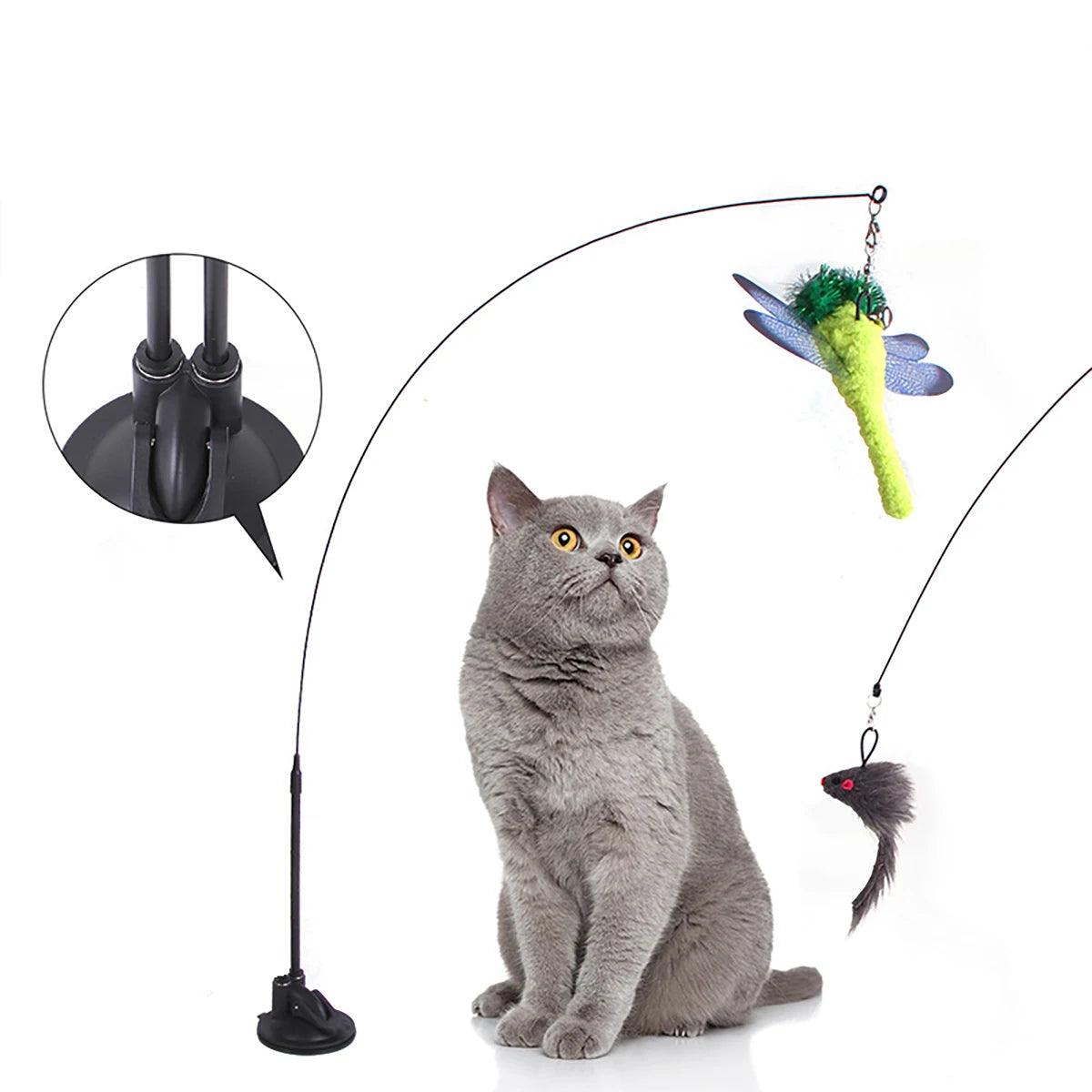 Interactive Cat Teaser Wand with Bell & Feather - pawpallet