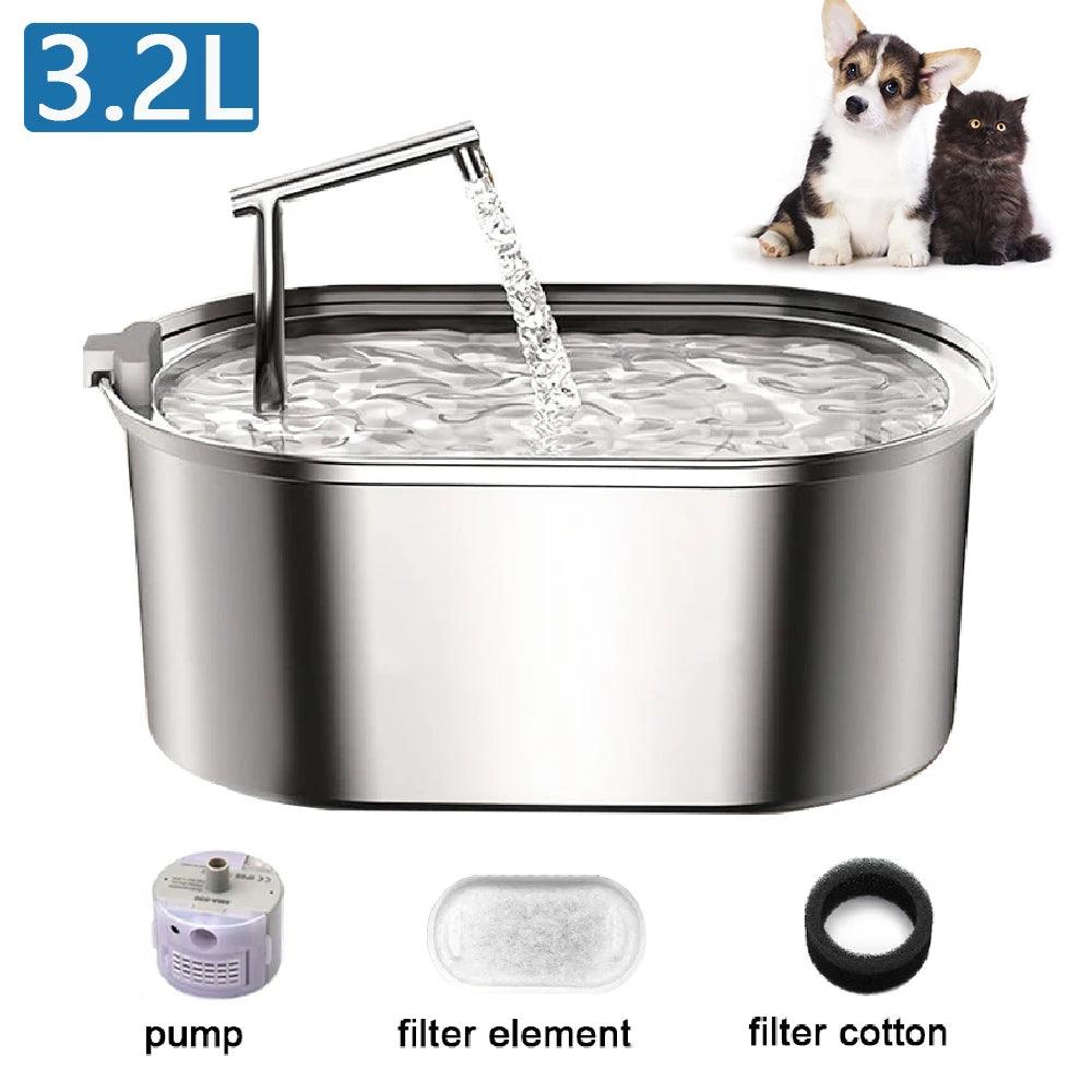 Stainless Steel Cat Water Fountain - pawpallet