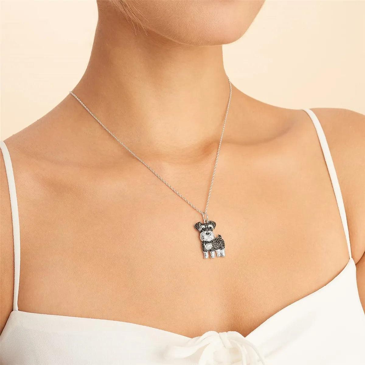 Schnauzer Charm Necklace for Devoted Dog Enthusiasts - pawpallet