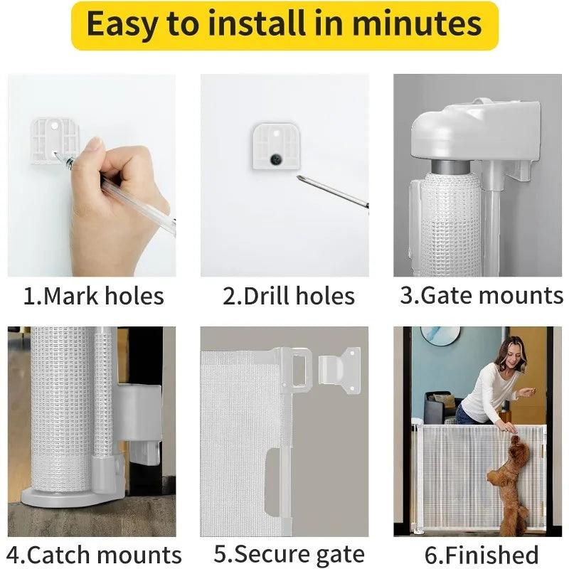 Retractable Mesh Gate - pawpallet