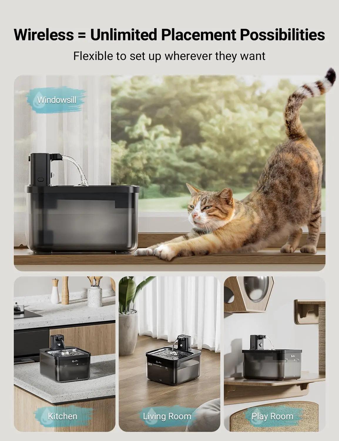 2.5L Wireless Pet Water Fountain - pawpallet