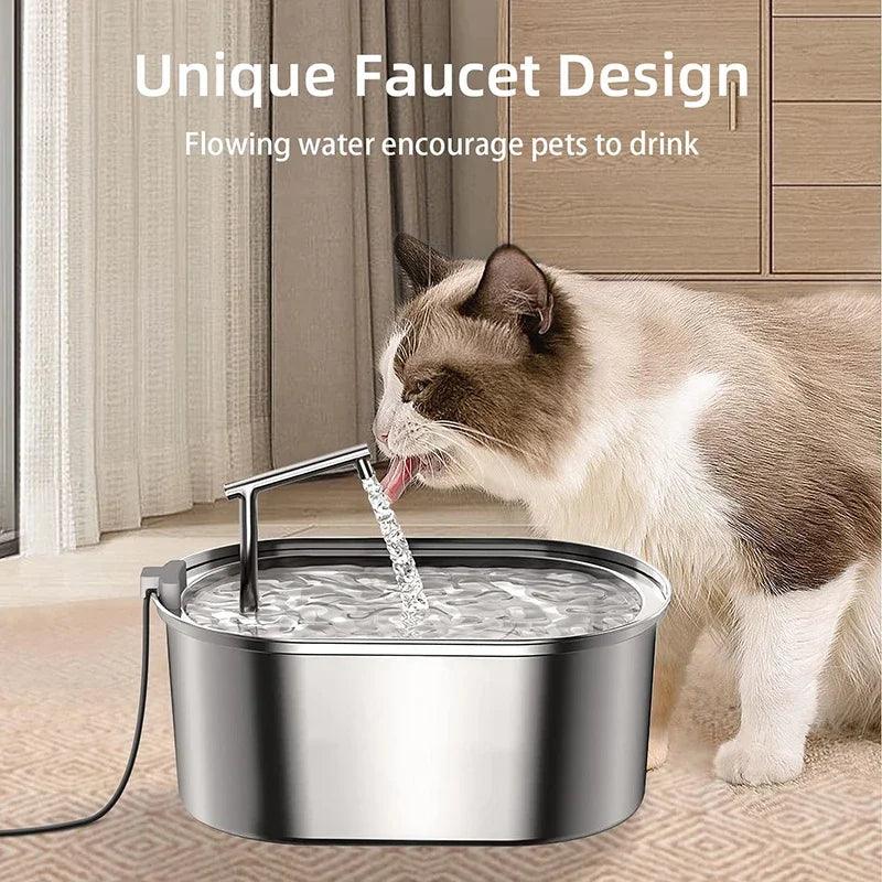 Stainless Steel Cat Water Fountain - pawpallet