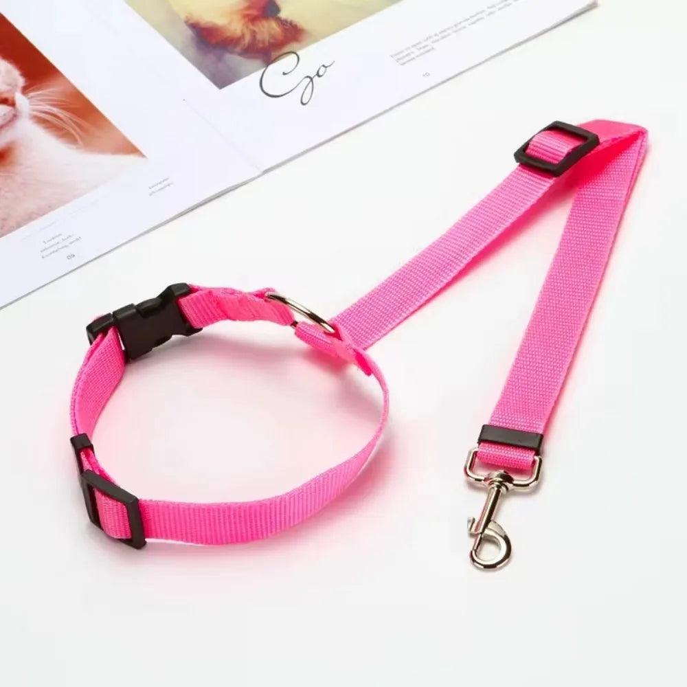 Adjustable Pet Safety Seat Belt & Leash for Dogs and Cats - pawpallet