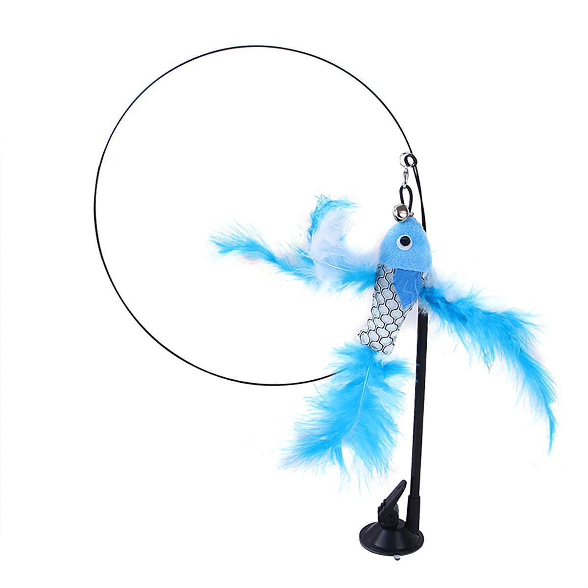 Interactive Cat Teaser Wand with Bell & Feather - pawpallet