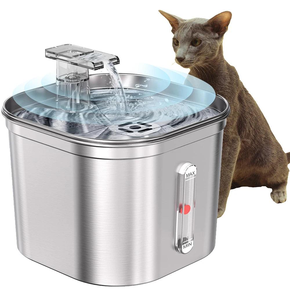 2.2L Stainless Steel Pet Water Fountain - pawpallet