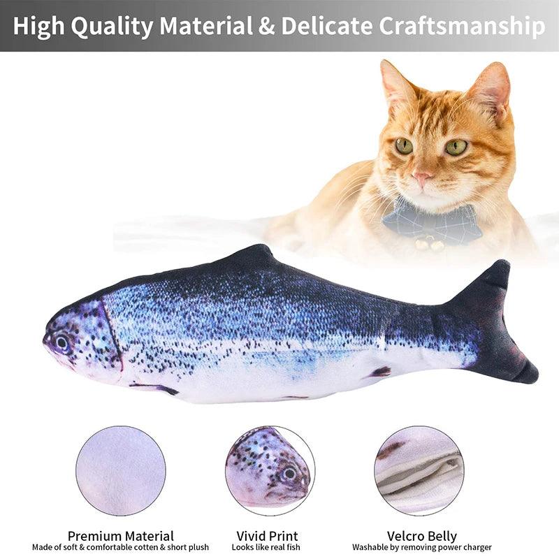 Interactive USB Rechargeable Dancing Fish Toy for Cats - pawpallet