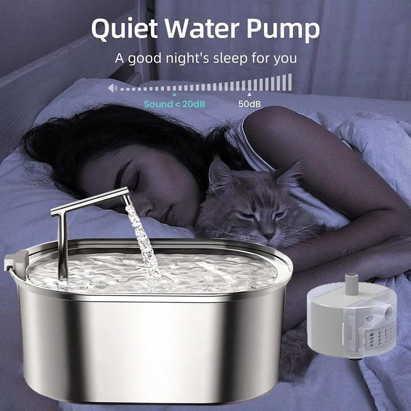 Stainless Steel Cat Water Fountain - pawpallet