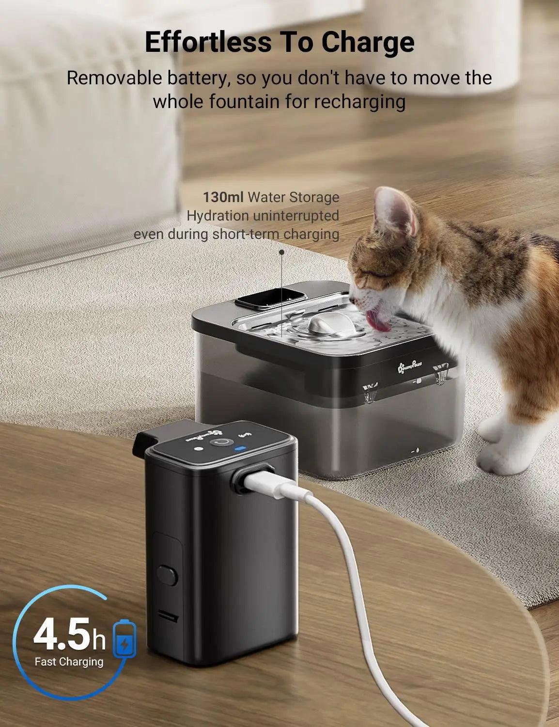 2.5L Wireless Pet Water Fountain - pawpallet