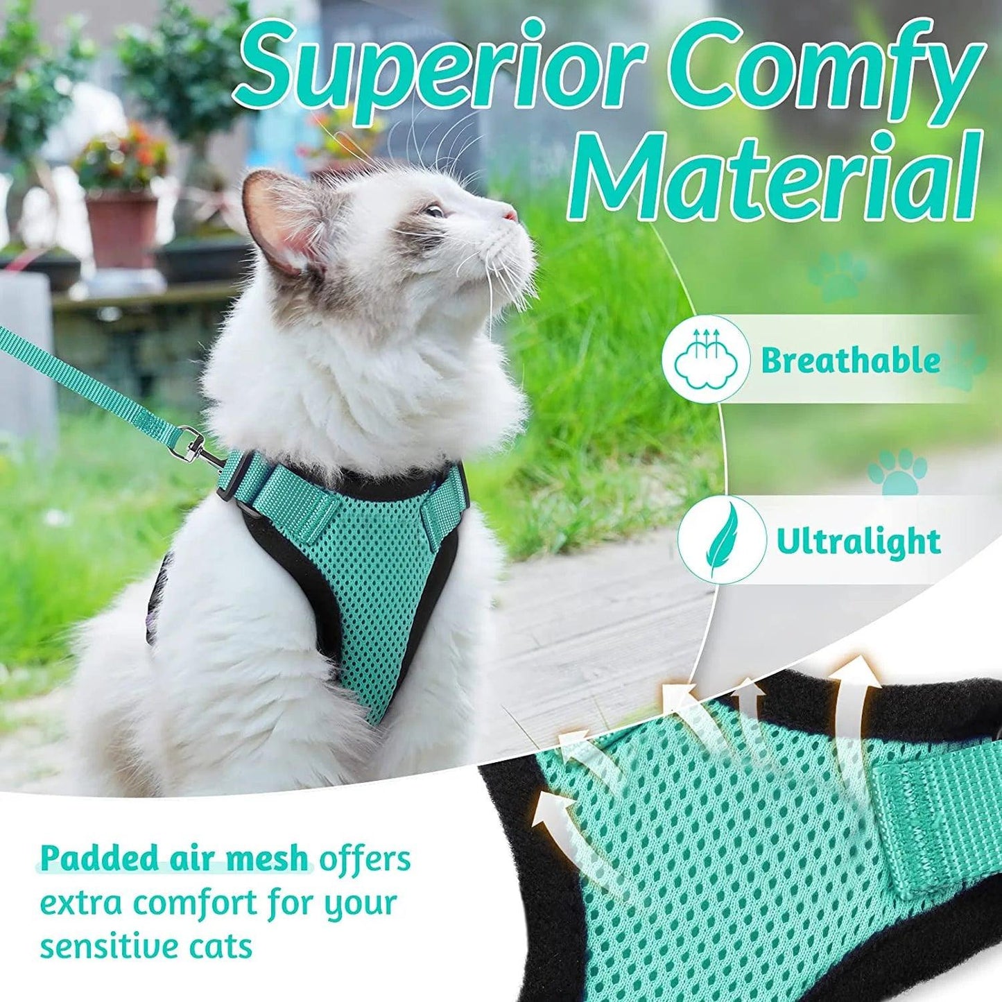 Cat Harness and Leash for Walking - pawpallet