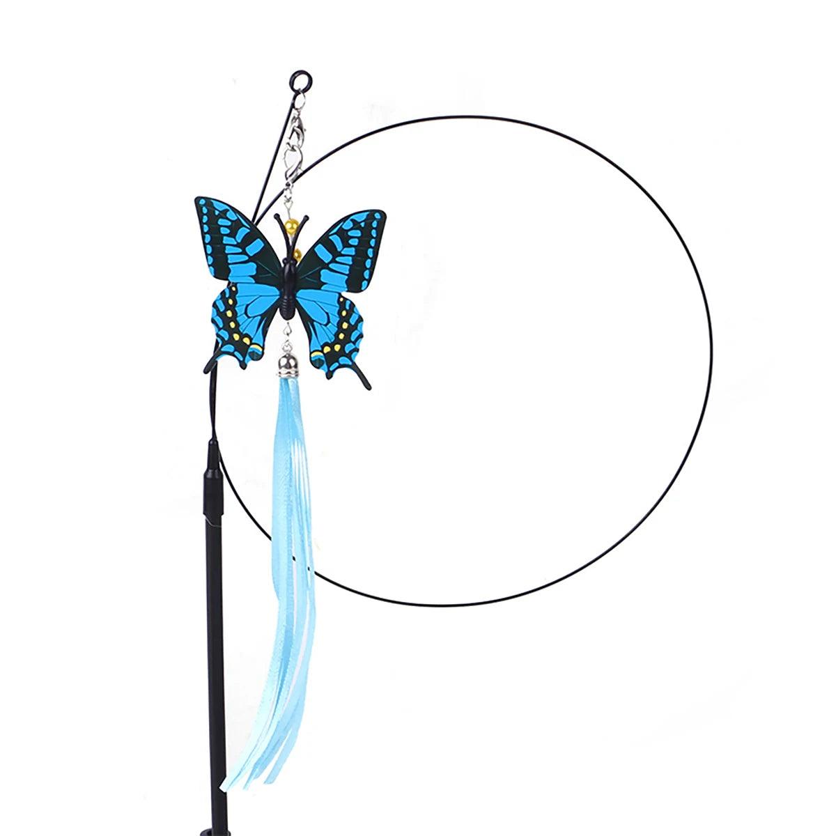 Interactive Cat Teaser Wand with Bell & Feather - pawpallet