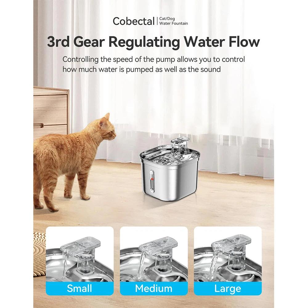 2.2L Stainless Steel Pet Water Fountain - pawpallet